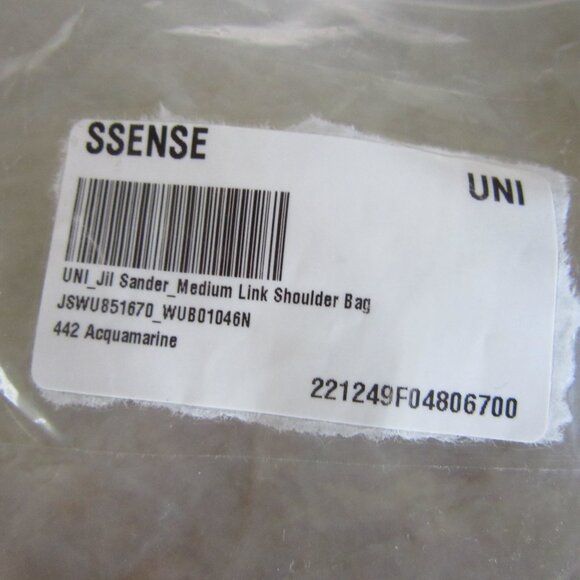 Jil Sander Medium "Link" Crossbody Bag in Aquamarine & Silver Hardware NWT - Picture 14 of 16